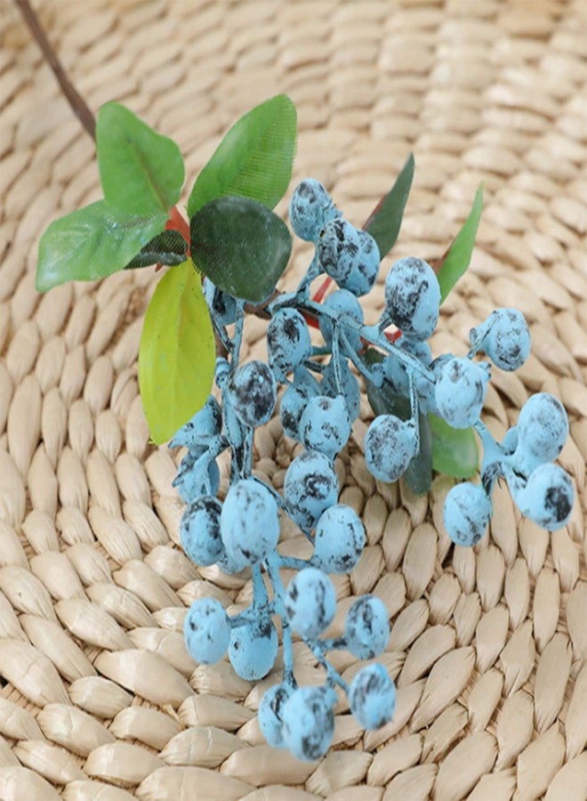 TBUY ROSE Fake Artificial Flowers California Berries Blueberry Fruit for Home Hotel Decor (Blue 20 Pack) - Image 4